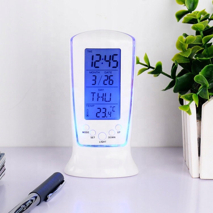 STACJA POGODY TERMOMETR BUDZIK ELEKTRONICZNY LED Model POMIAR TEMPERATURY DO DOMU MIESZKANIA SYPIALNI