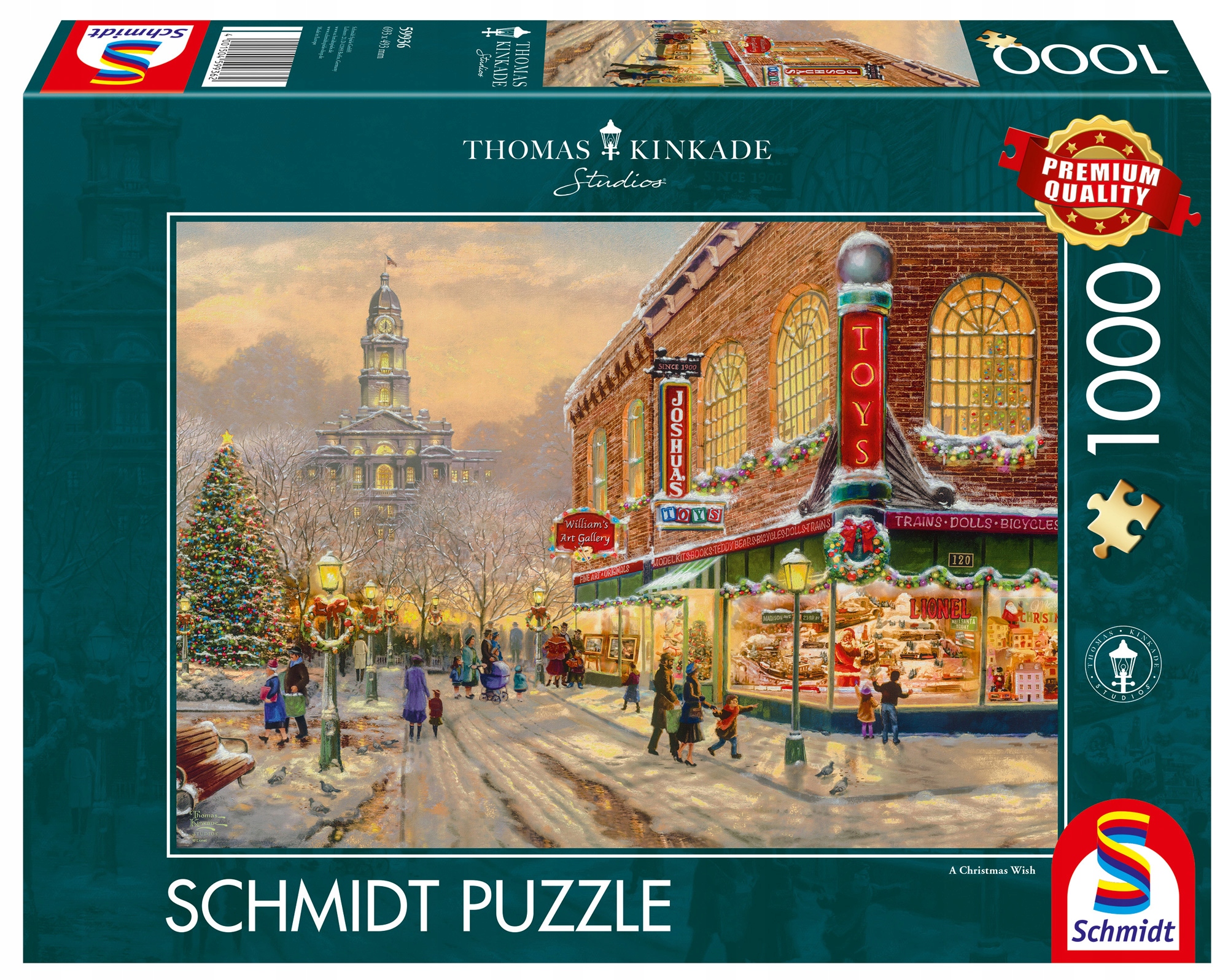 

Pq Puzzle 1000 Thomas Kinkade Świąteczne życzenie
