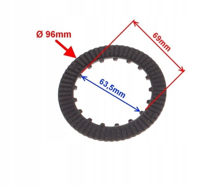 TARCZA SPRZĘGŁA 2SZT/KPL 4T ATV/CROSS 110-125CC Numer katalogowy części brak