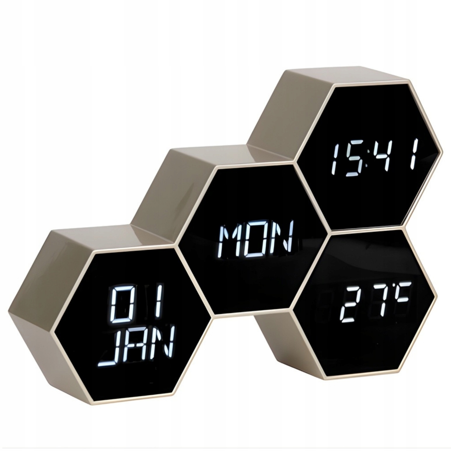 Budík, stolní digitální Led hodiny s displejem Six In The MIX