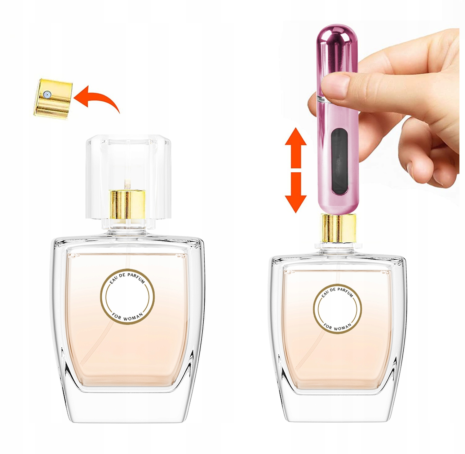 BUTELECZKA NA PERFUMY FIOLKA ZAWOREK ATOMIZER RÓŻOWY POŁYSK 6ML Rodzaj atomizery podróżne