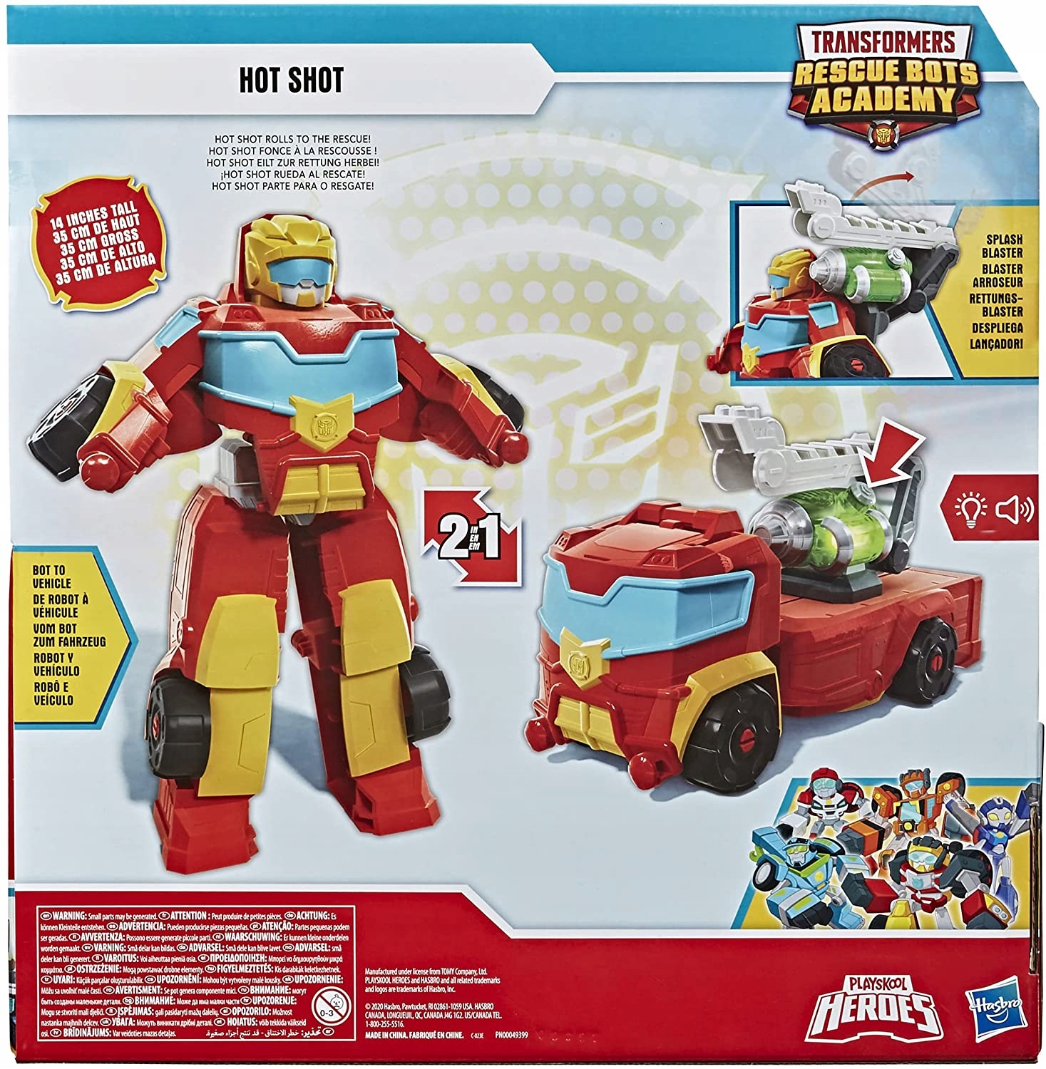HOT SHOT 35cm DUŻY 2w1 TRANSFORMERS RESCUE BOTS Typ figurka