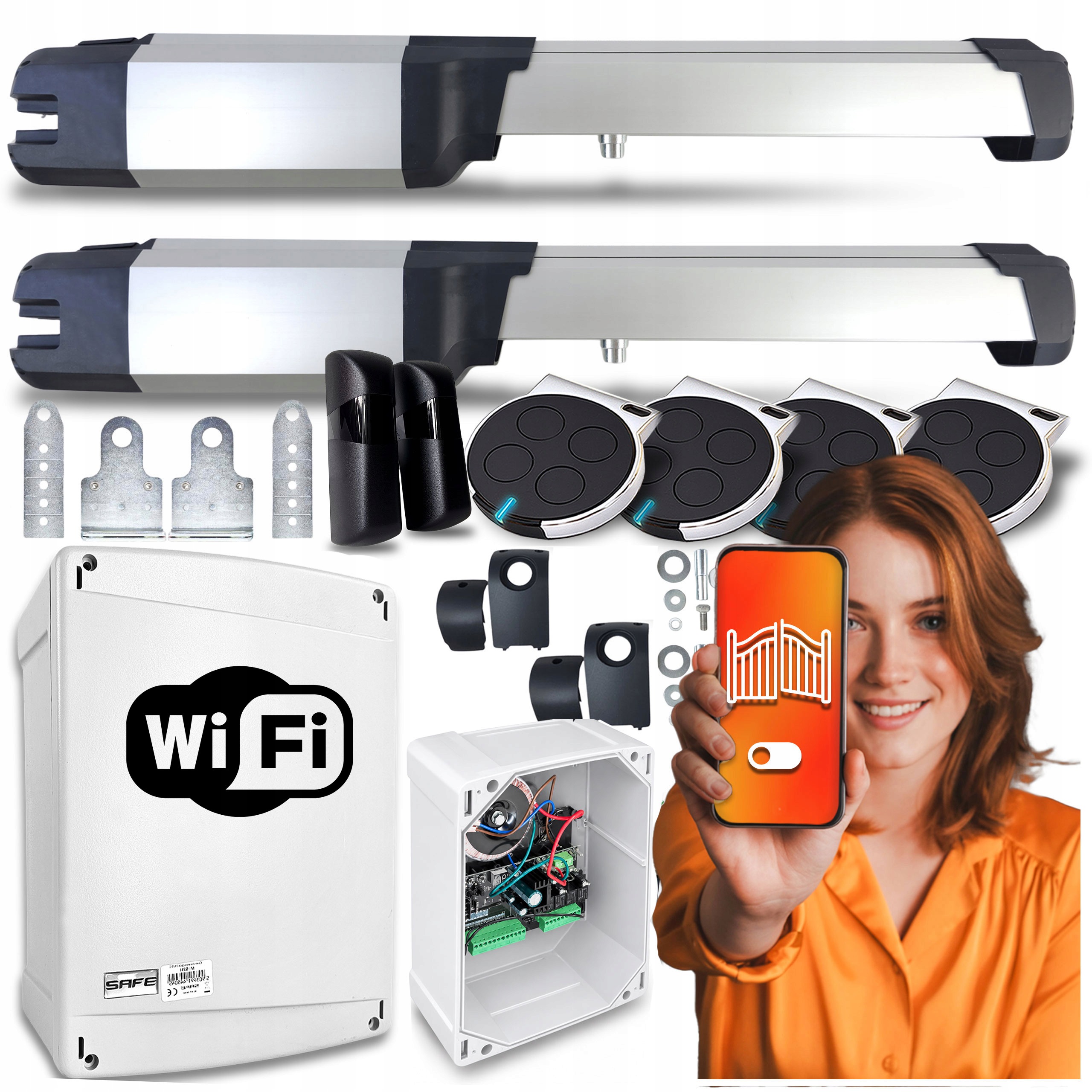 Pohon dvojkrídlovej brány Bft Phobos B25 Wifi centrála S24 Pohonná Súprava
