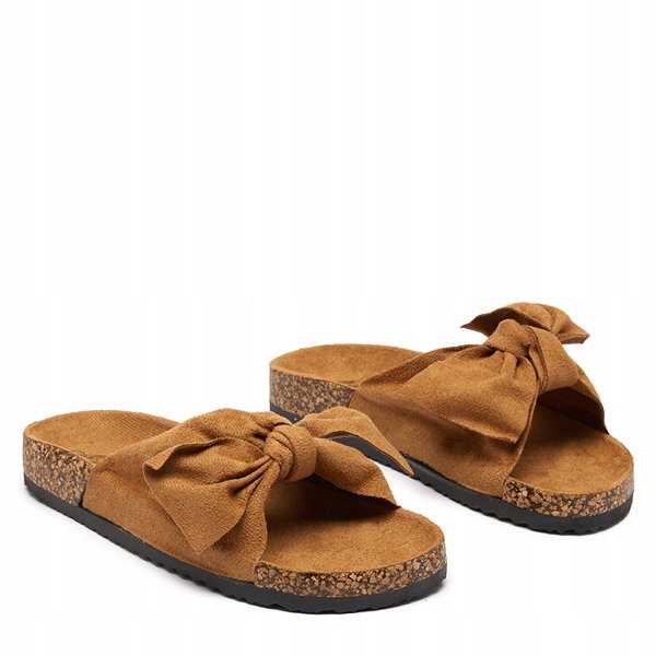 

Damskie Klapki Z Kokardką W Kolorze Camel Xeria 40
