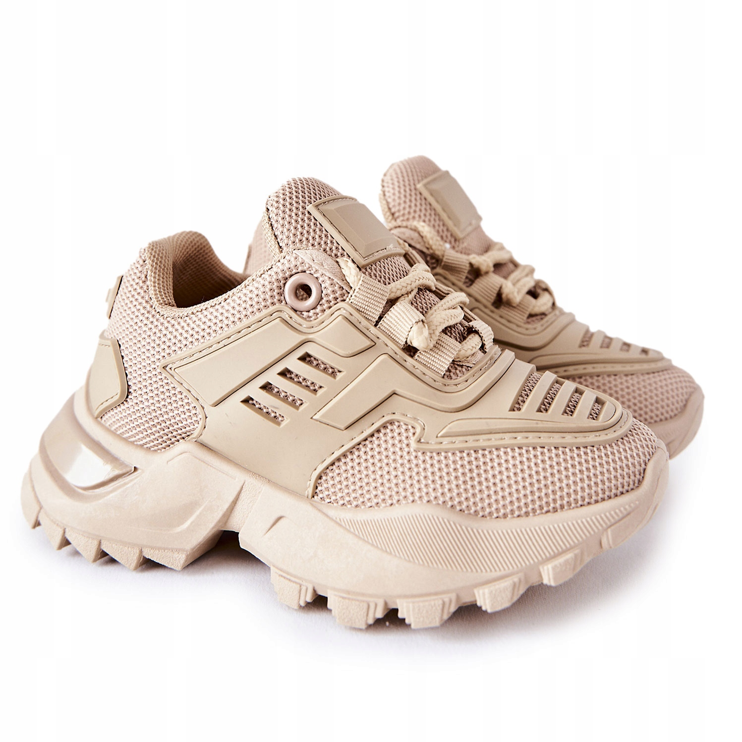 

Dziecięce Sneakersy Beżowe Profilowane 28