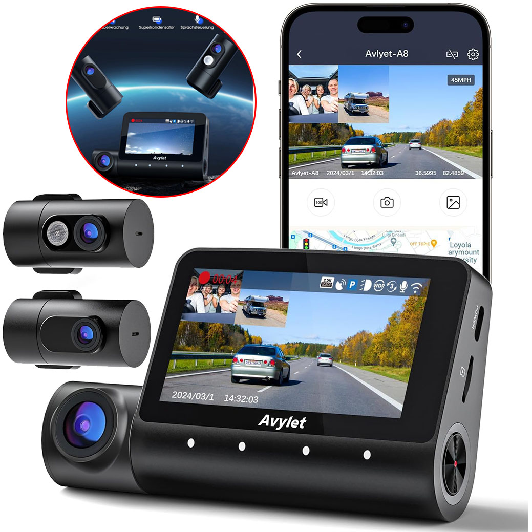 Automobilová Kamera Videorekordér 5K Gps Záznamník S Couvací Kamerou