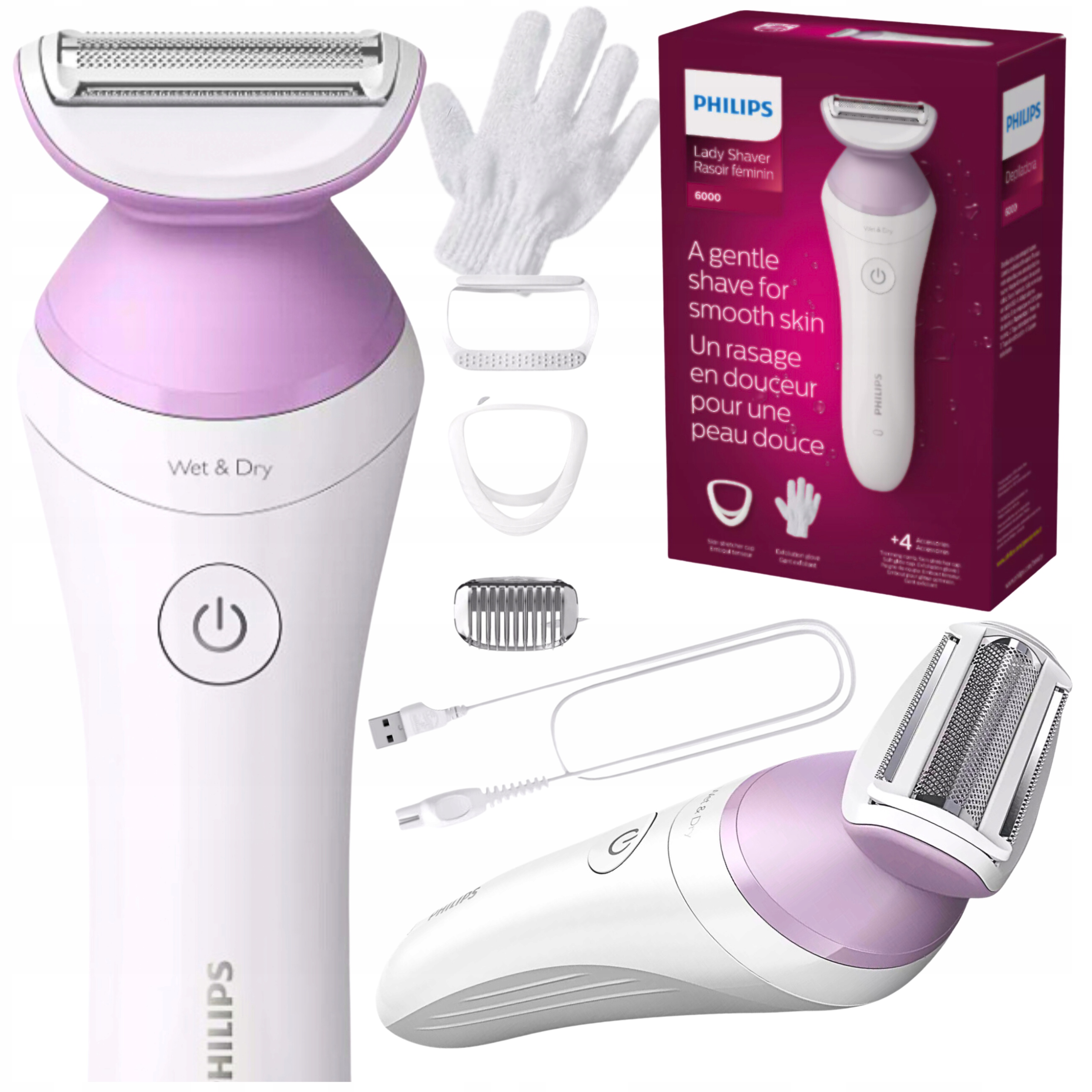 Golarka Damska Philips Depilator Do Ciała Maszynka Wodoodporna Do Nog