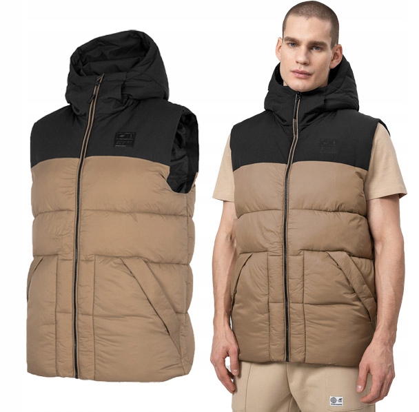 Bunda Bez Rukávů péřová vesta 4F KUMP002 pánská XL