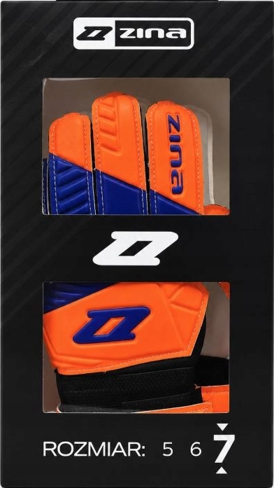 Zina Trainer-X Rękawice bramkarskie rozmiar 7 pomarańczowo niebieskie