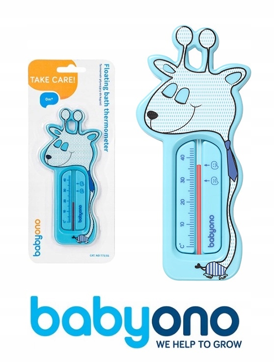 Termometr do wody kąpieli niemowląt ŻYRAFA blue