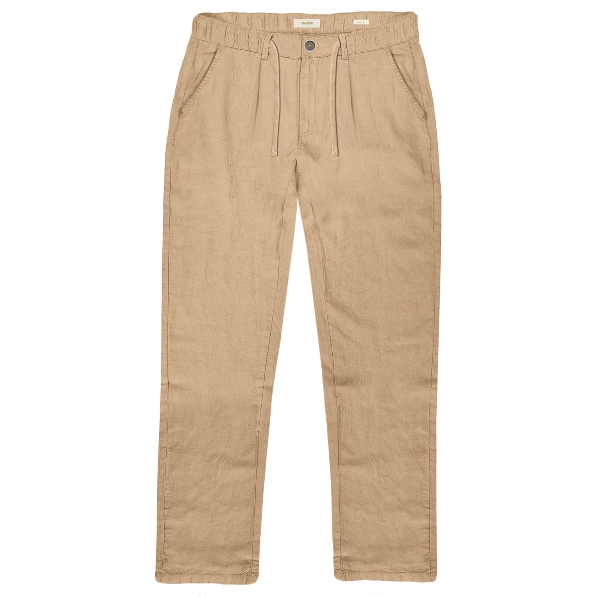 Pánské lněné kalhoty Double Outfitters, béžové, velké velikosti