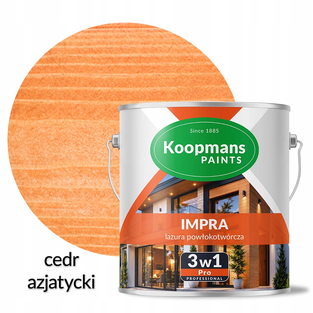 Koopmans Impra 3v1 Pro Lazura na dřevo fasády 103 Asijský Cedr 2,5L