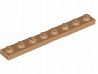 

Lego 3460 płytka 1x8 śr. nugatowy 10 szt Nowy