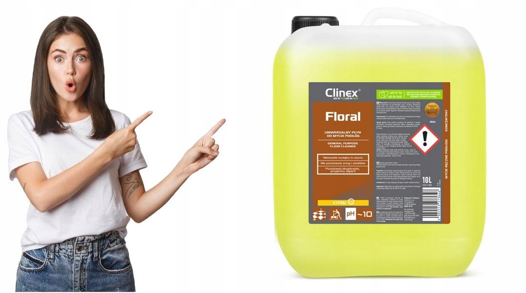 Levně Tekutý přípravek na podlahy Clinex Floral Citro 10L