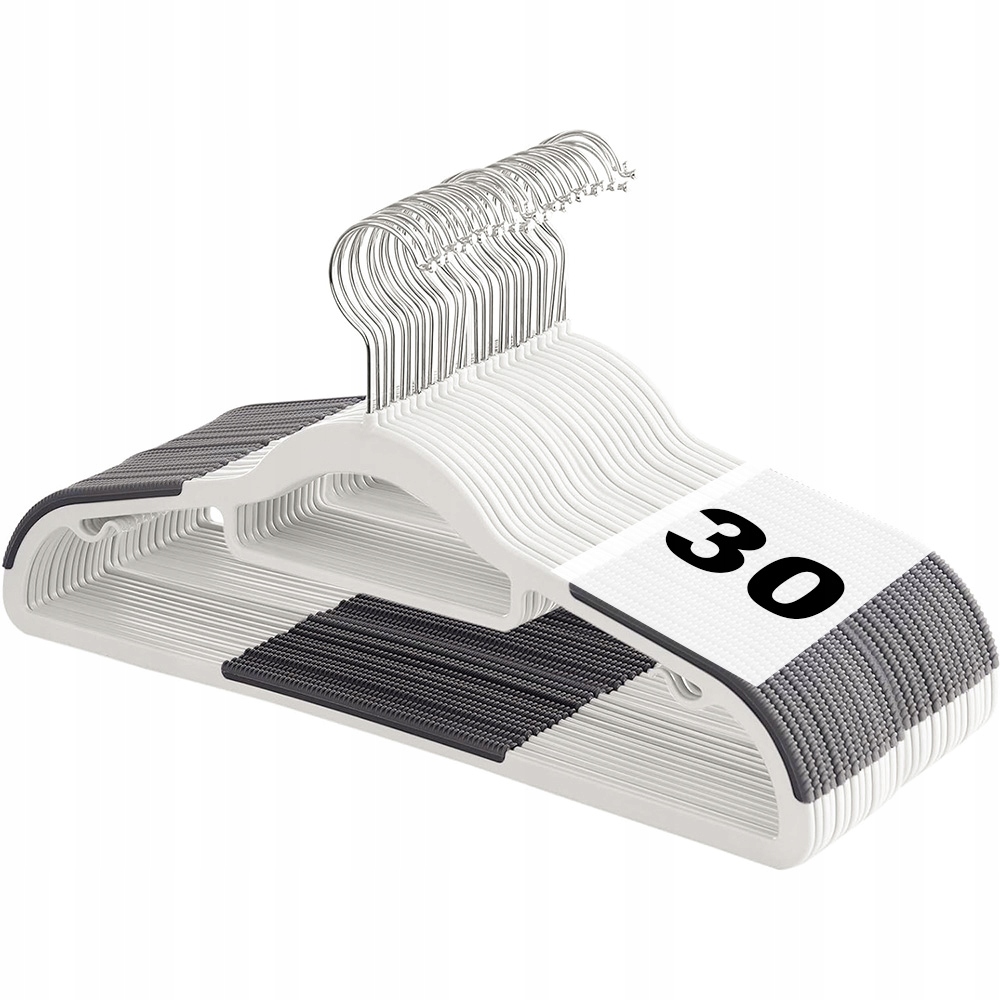 30KS Protiskluzové Věšáky Na Oblečení 42 CM Na Kalhoty A Ramínka Skříň