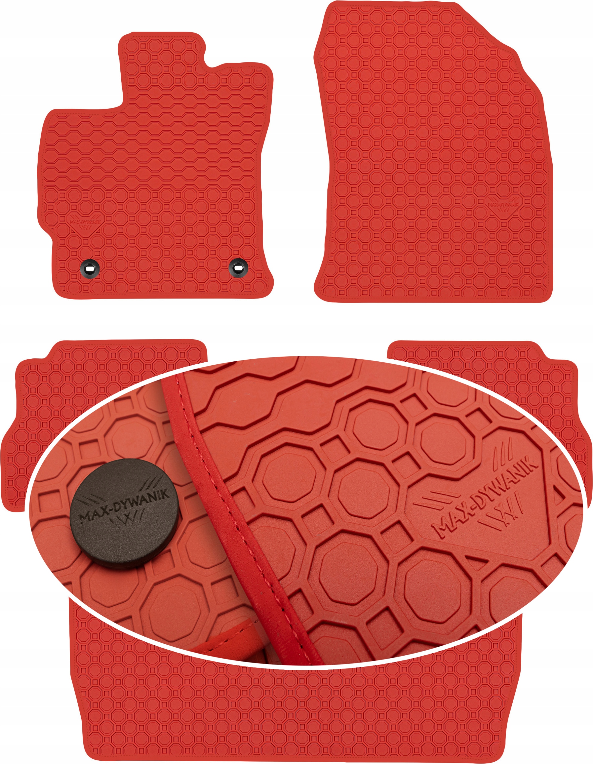 Toyota Prius Plus 7os 2012- Koberce Červené