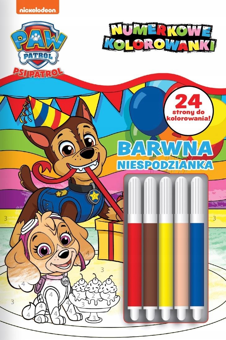 

Psi Patrol Numerkowe kolorowanki Mazaki Pisaki