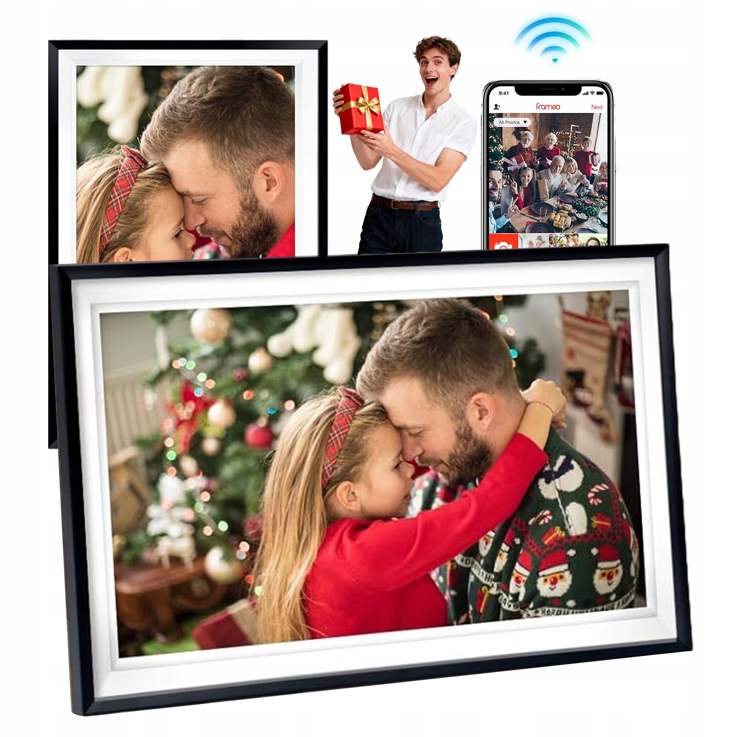 Digitální Rámeček Pro Fotografie 15.6'' Frameo Wi-fi Sdílení Hudby, Filmů
