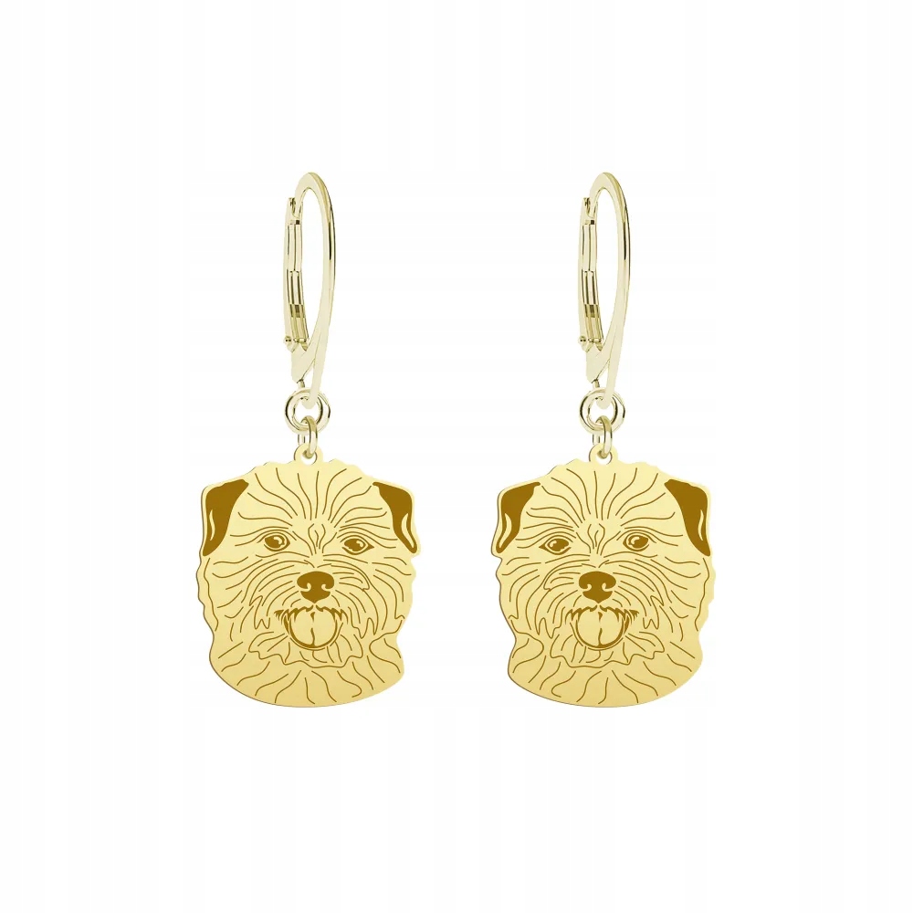 Náušnice Zlaté s psem Norfolk Terrier 925 Bigiel Dárek Žena Gravírování