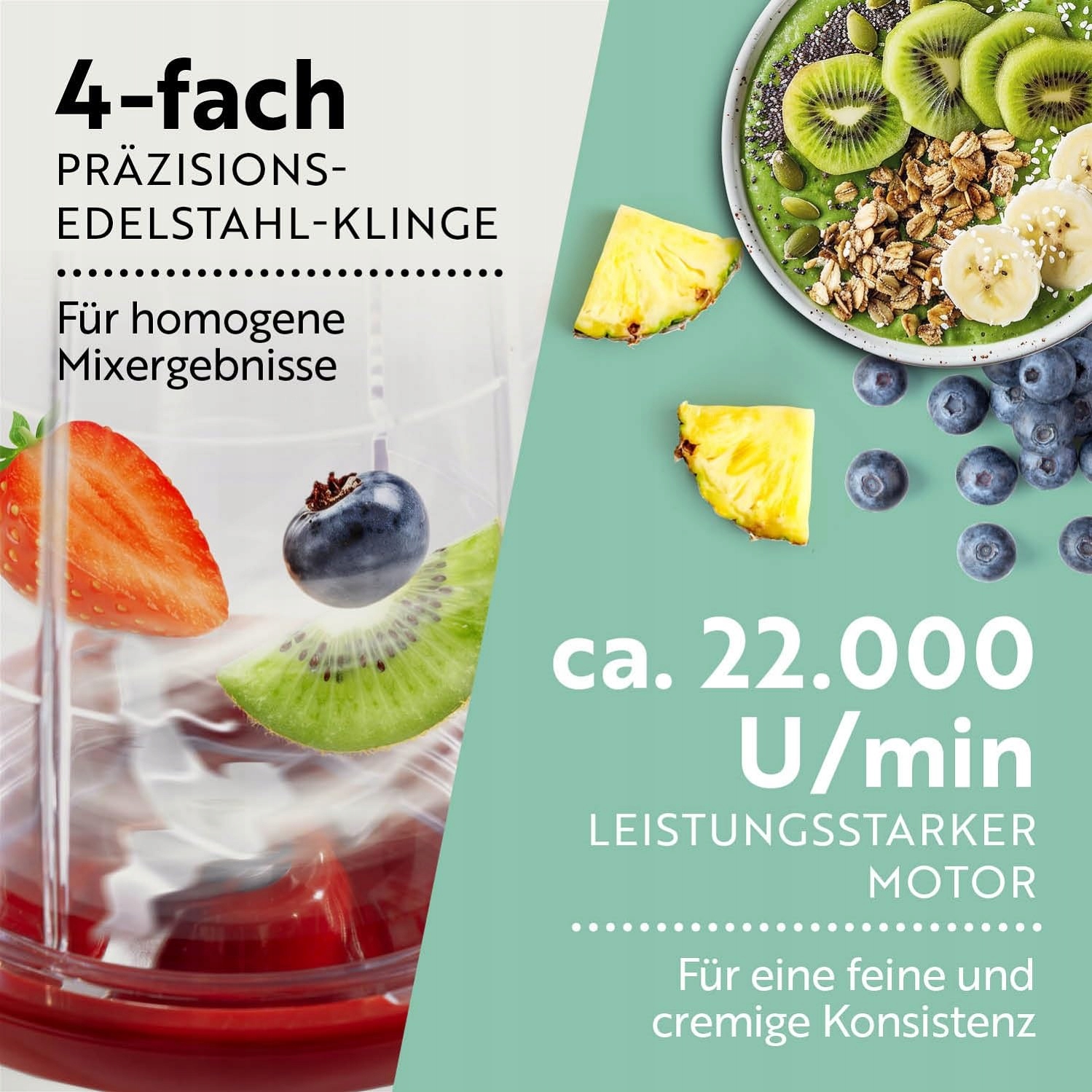 GOURMETMAXX Mr Magic Blender Do Smoothie Z 8 Funkcjami I Akcesoriami — miniatura 4