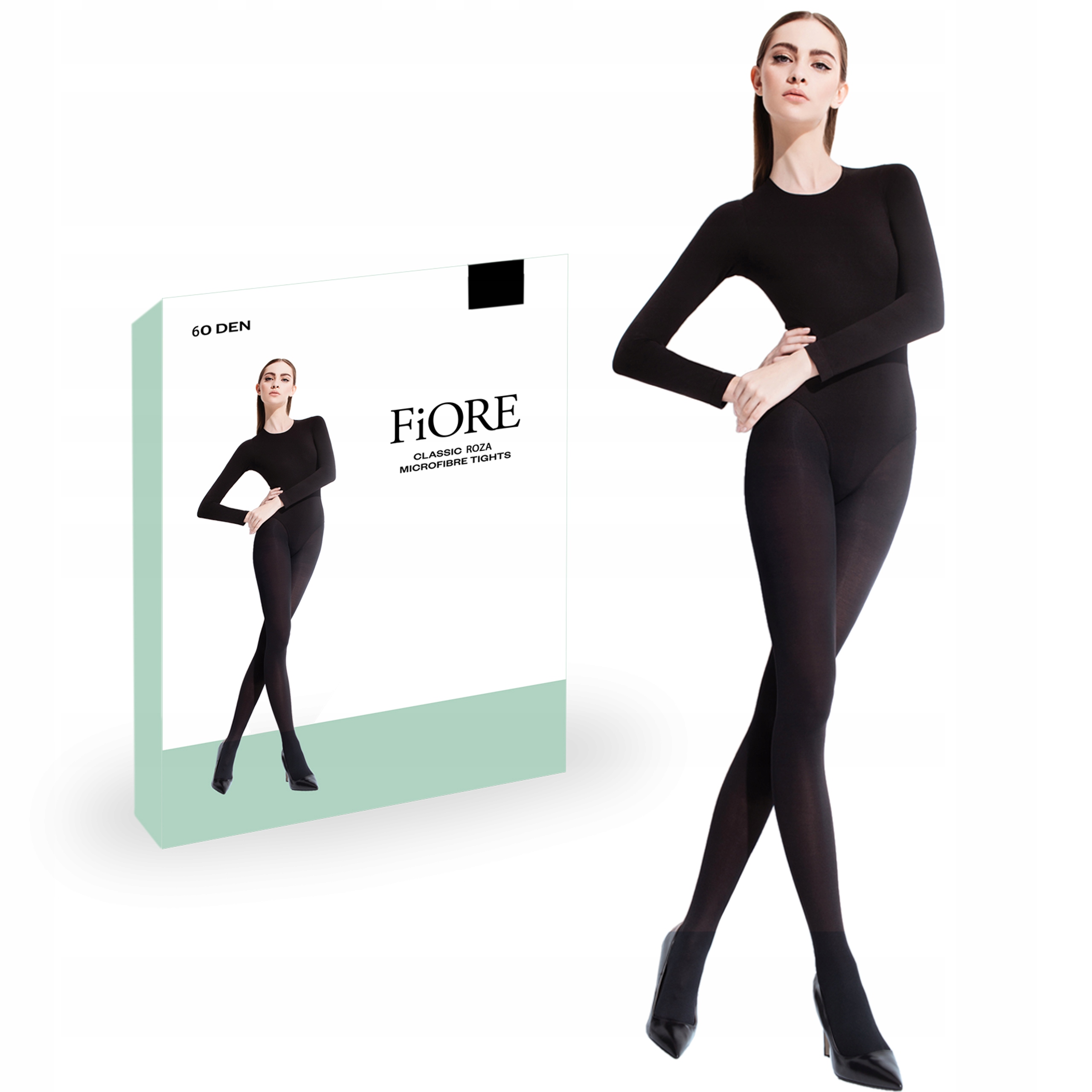 

Fiore rajstopy Roza 60 den Mikrofibra Czarny 6-XXL