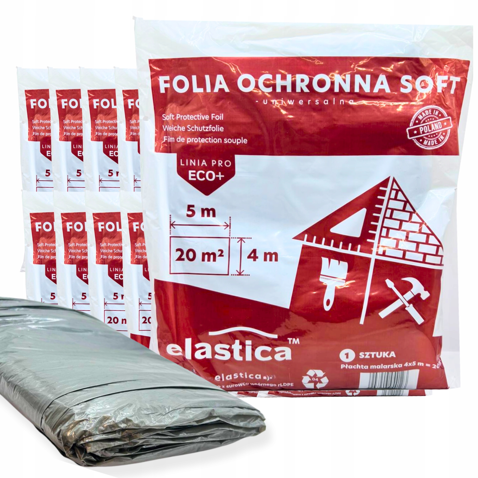 20 x Fólie Univerzální Elastica Soft 4X5M Plachta Plachta