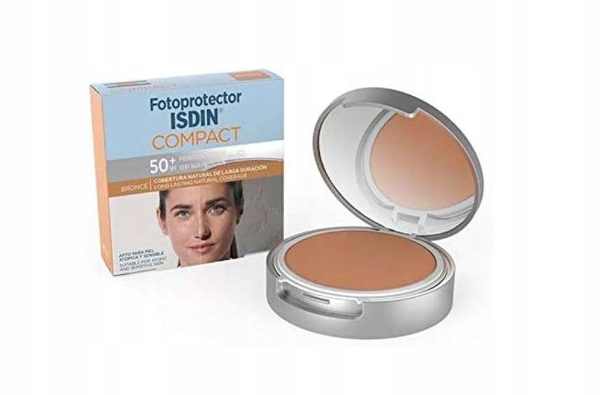 Fotoochrona Isdin Compact Bronce Spf 50+ dla skóry atopowej i wrażliwej