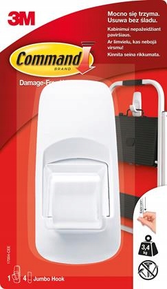 

Hak Jumbo wielokrotnego użytku Command 3.4 kg