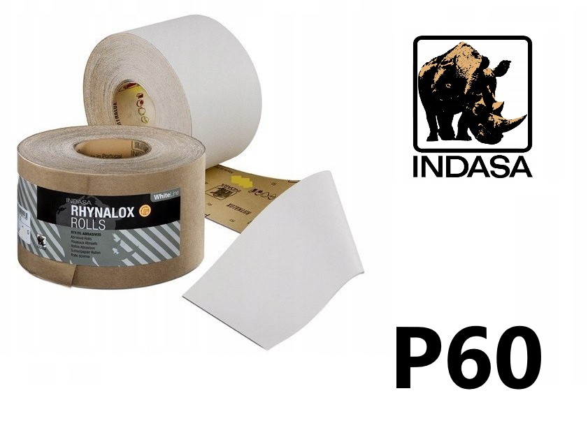 

Papier ścierny Indasa White 115 mm P60 Metr