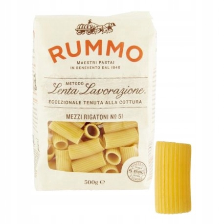Mezzi Rigatoni RUMMO tészta n.51 500 g