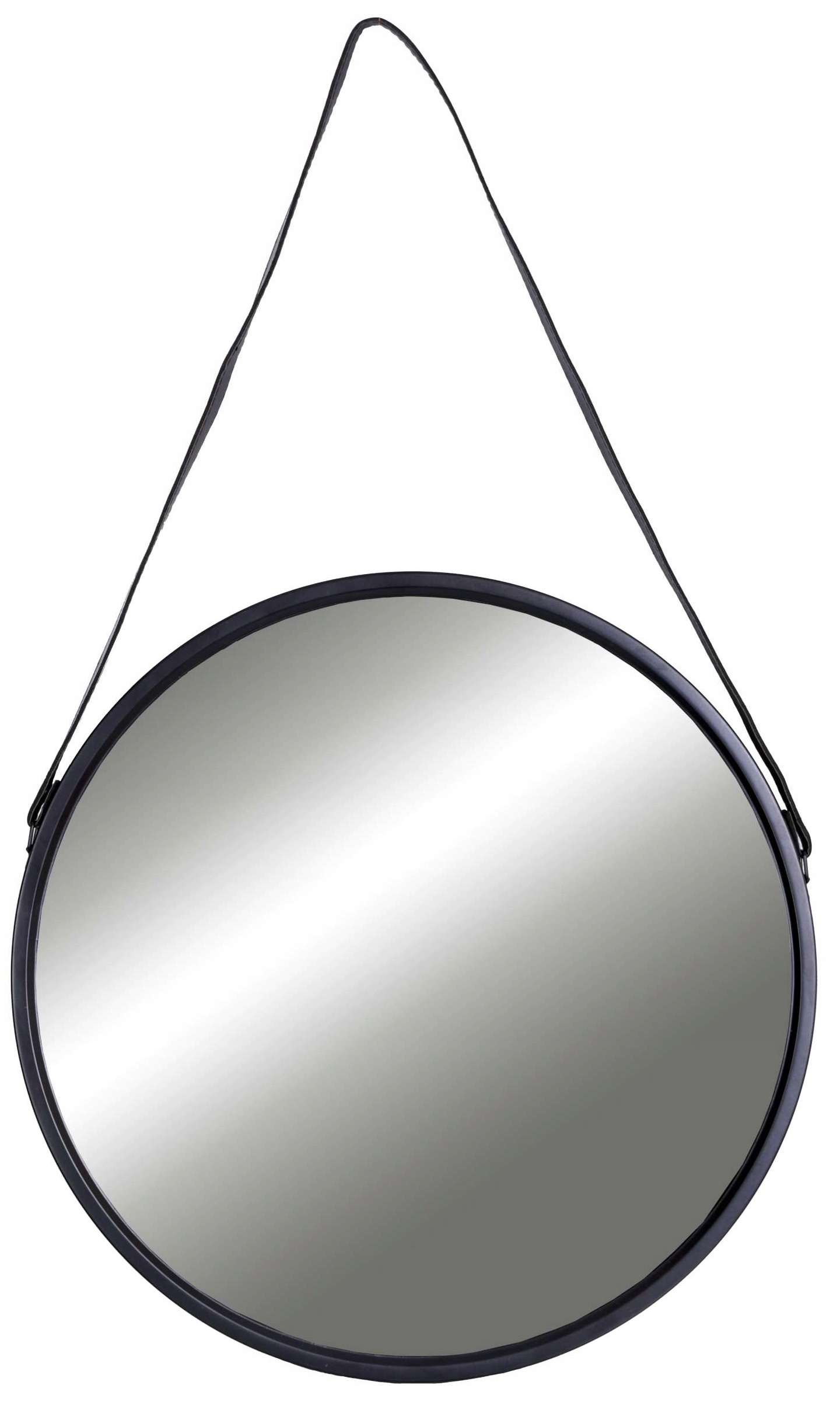 NOWOCZESNE LUSTRO WISZĄCE NA PASKU OKRĄGŁE ŁAZIENKOWE SALON SYPIALNIA 50 cm Wykonanie gotowe