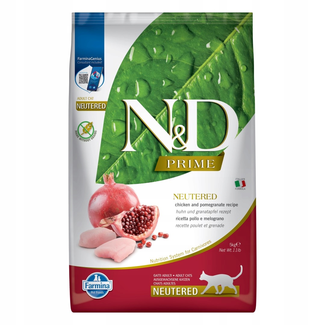 Levně Farmina N&d Prime Neutered 5kg Suché Krmivo pro kastrované kočky Kuře
