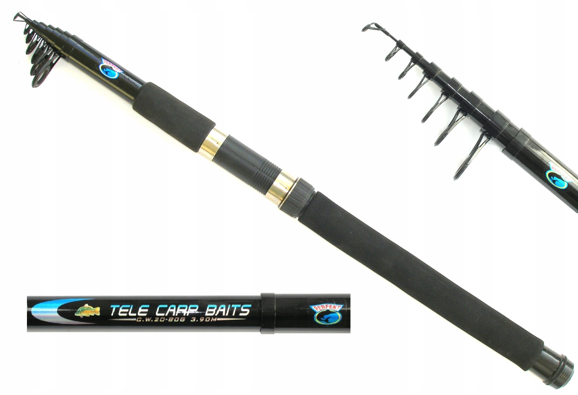 Wędka Perfekt Tele Carp Bait For Big Fish 3,90m 80g D.T-77cm Na Duże Ryby
