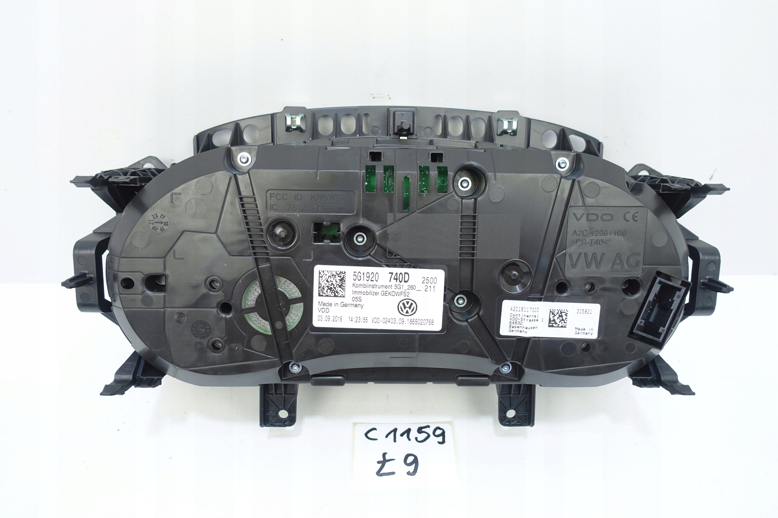 dials dials VW GOLF VII 7 5G 25944KM 5G1920740D