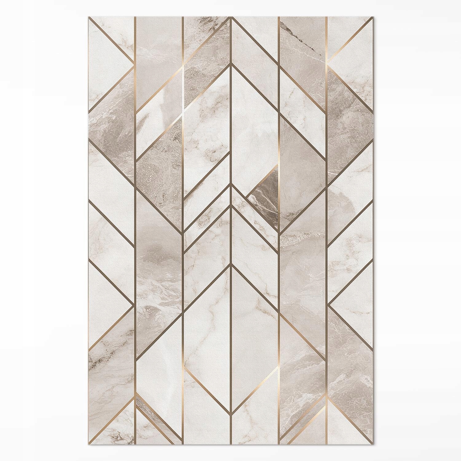 Vinylový koberec Pravidelné línie na mramorovom glamour kameni Veľký 140 x 210 cm