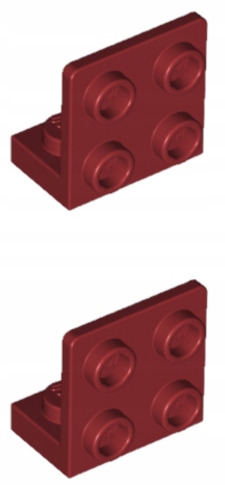 

Lego Płytka Łamana 1x2 x 2x2 C Czerwony 99207 2szt