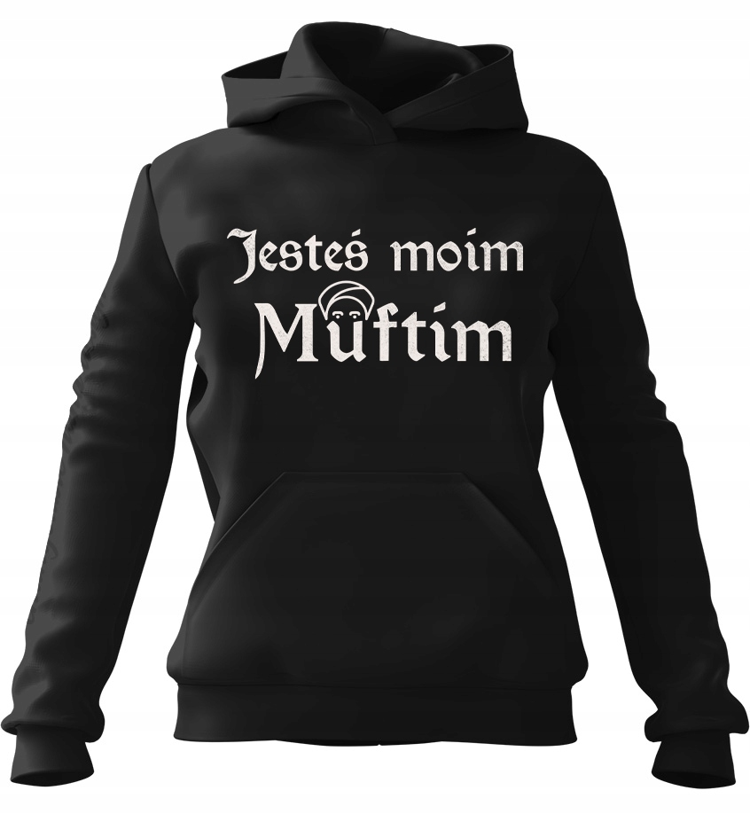 Dámská s kapucí Mikina You Are My Mufti, černá, velikost L