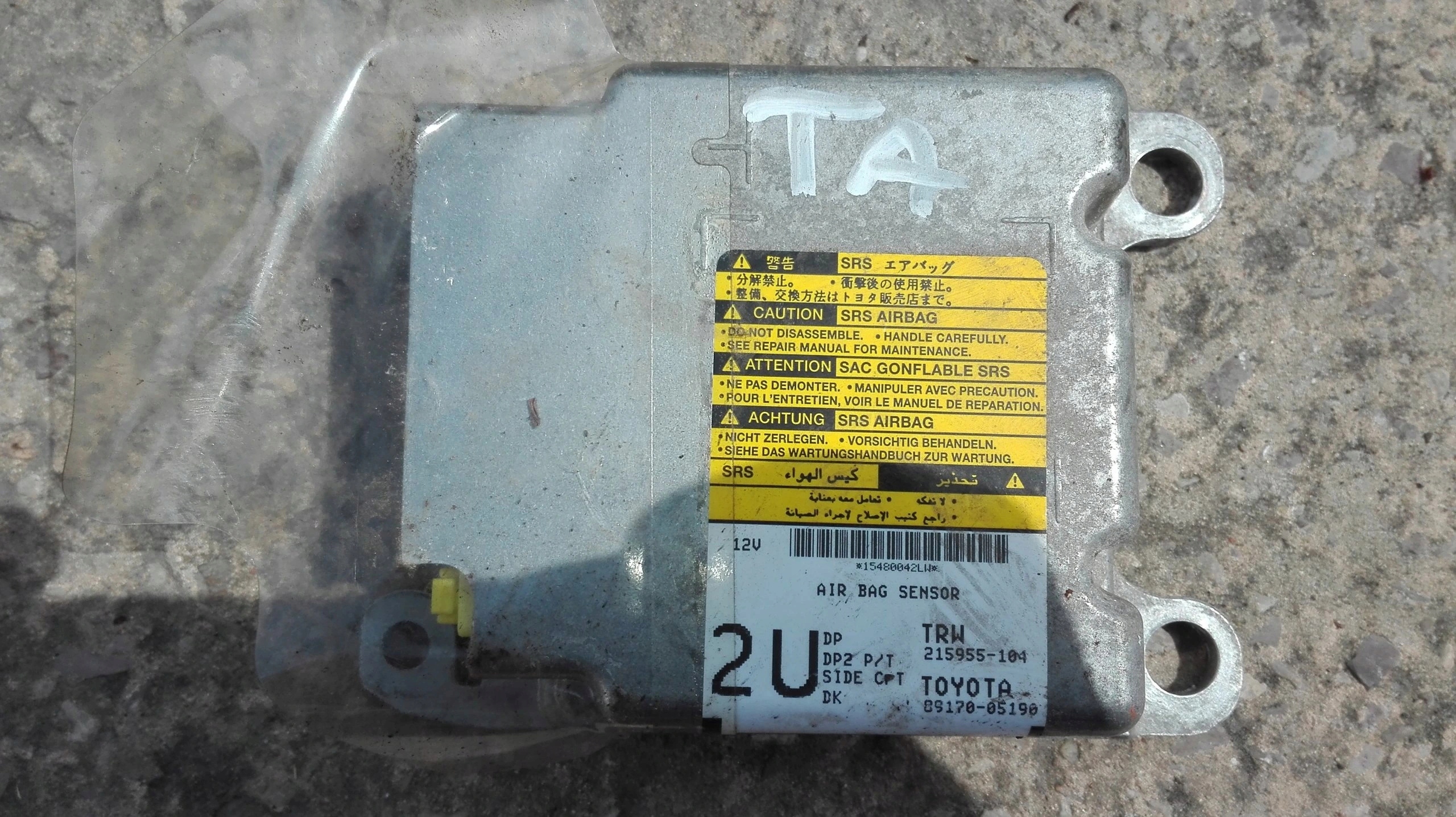 TOYOTA AVENSIS T25 SENSOR modulo airbag 89170-05190