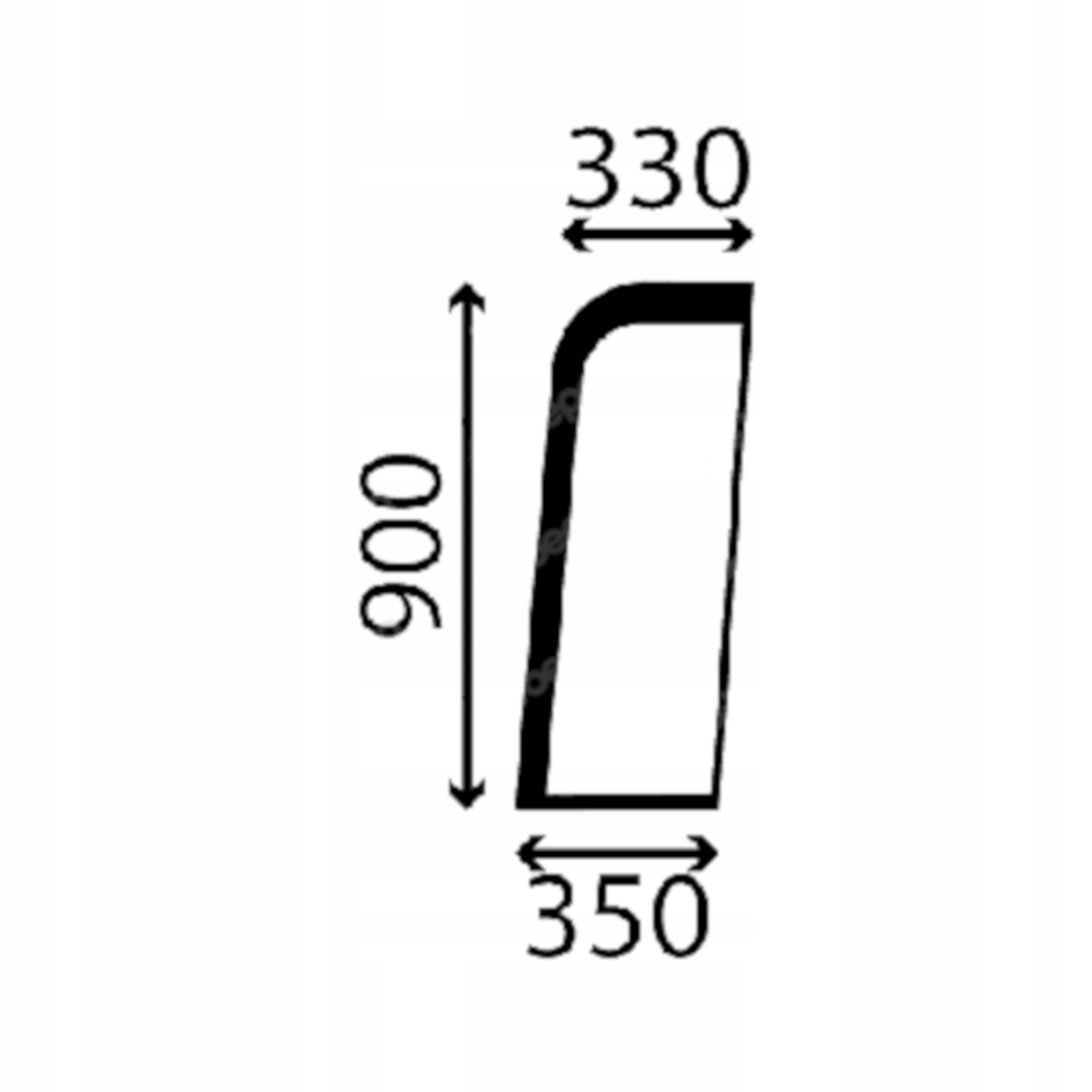 sklo Yanmar horní dveře 113211 (3558)