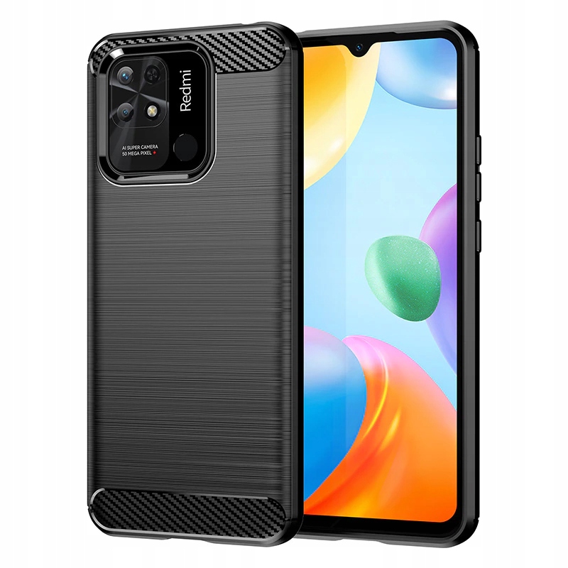 

Etui Pancerne Karbon Szkło do Xiaomi Redmi 10C