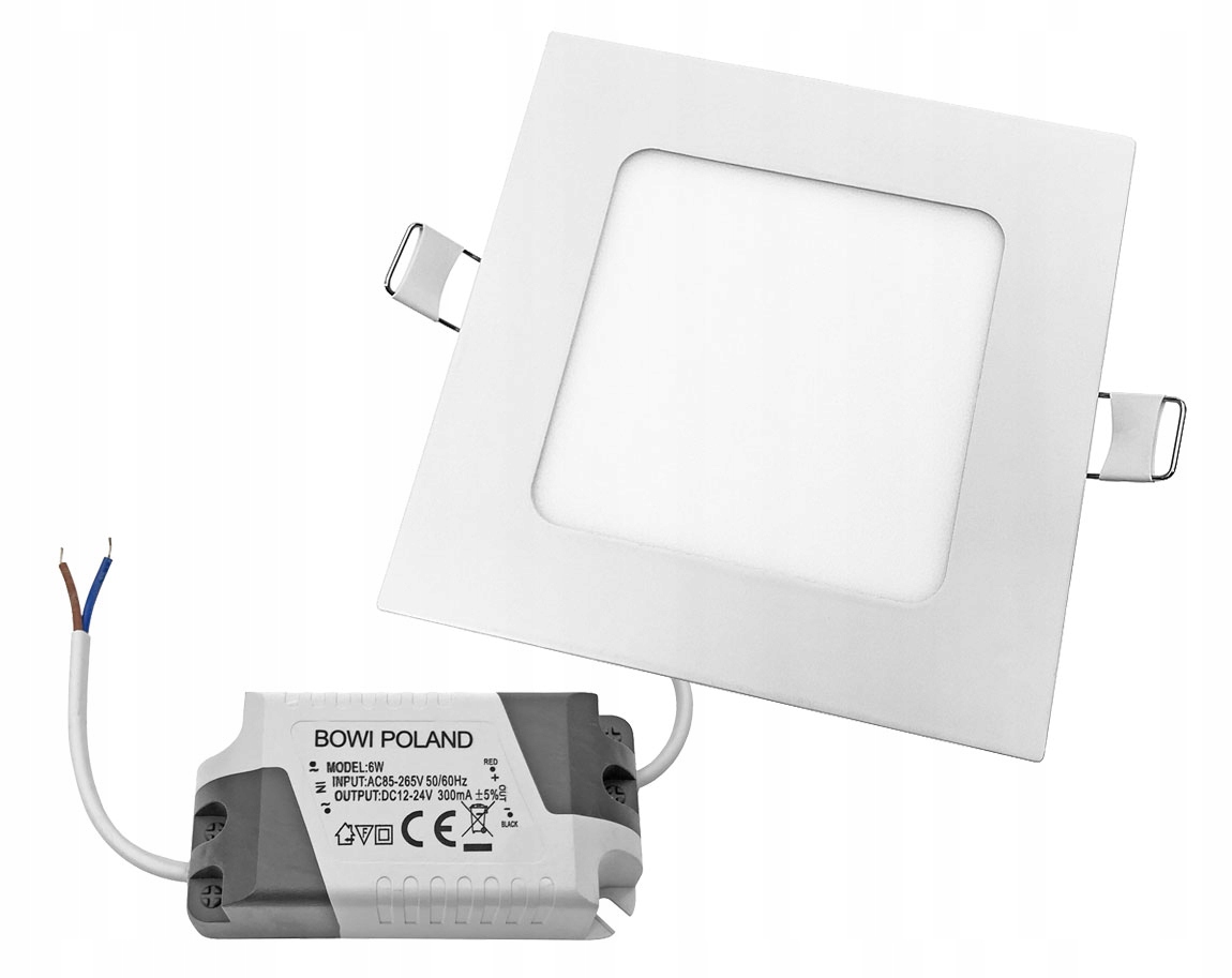 

Lampa panel led podtynkowy 6W 119x119x20mm 3000K