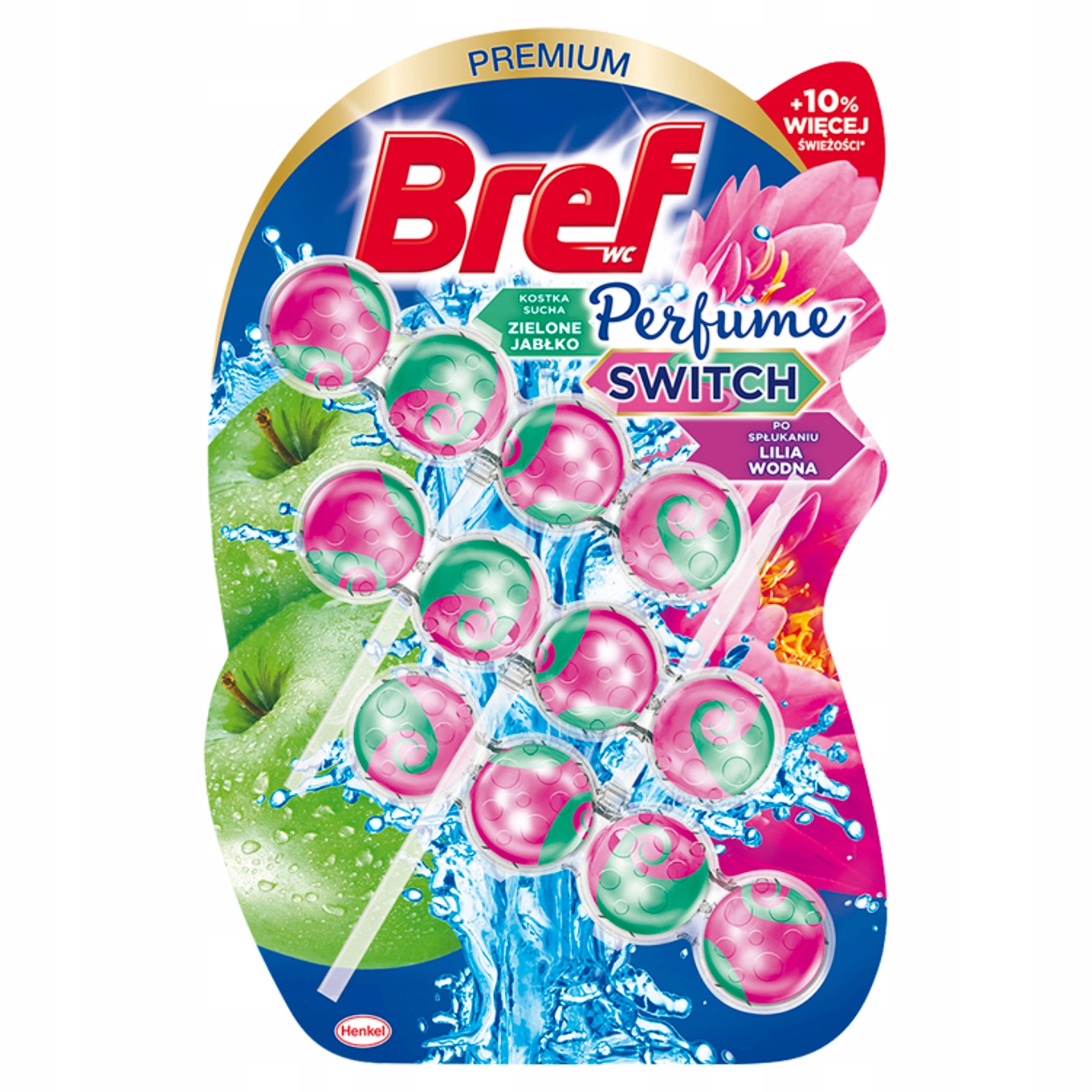 

Bref Wc Perfume Zawieszka jabłko-lilia wodna 3x50g