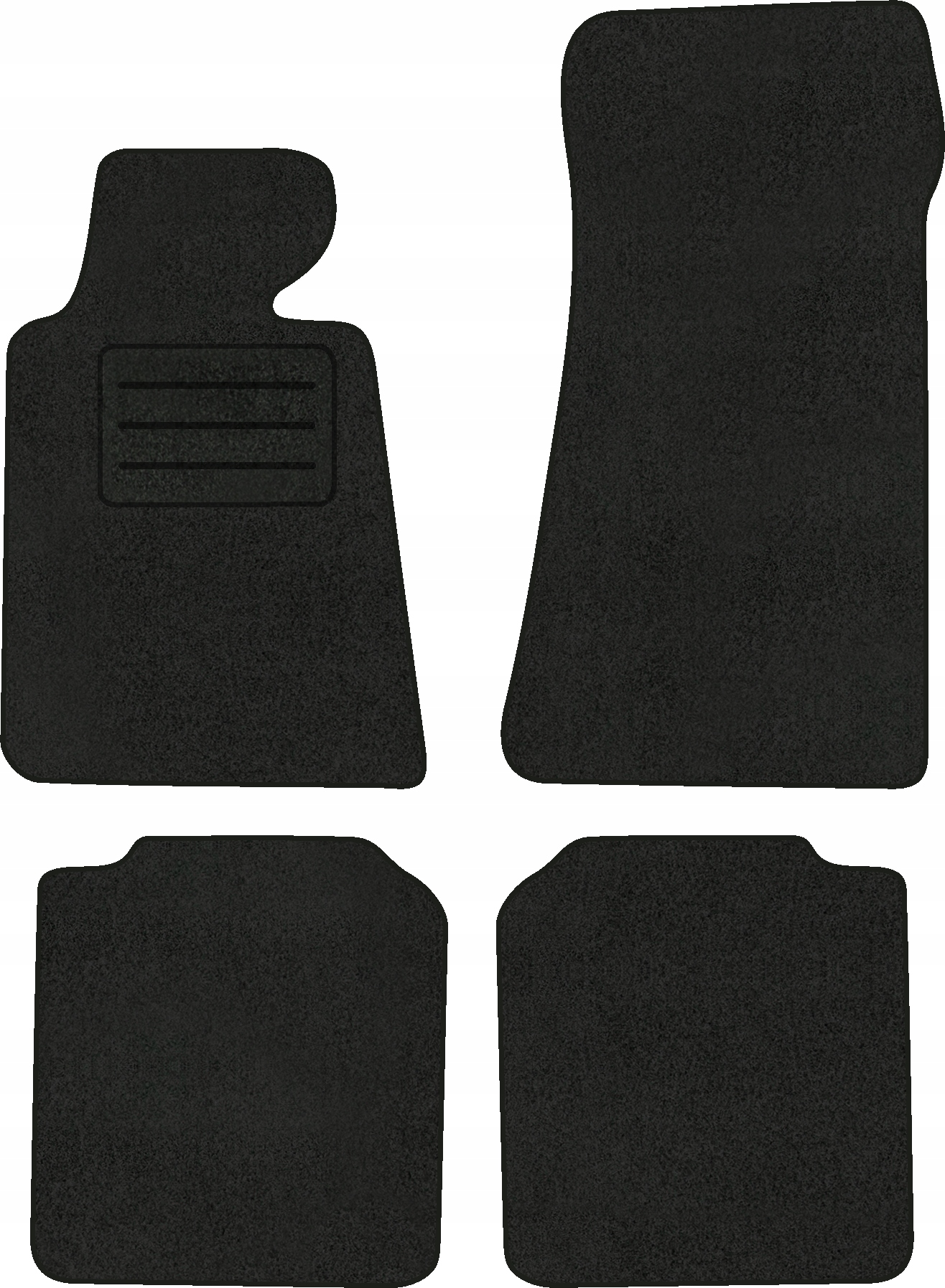 Velurové koberce Lux pro Bmw 7 E32 Long (1986-1994) Komplet Černé