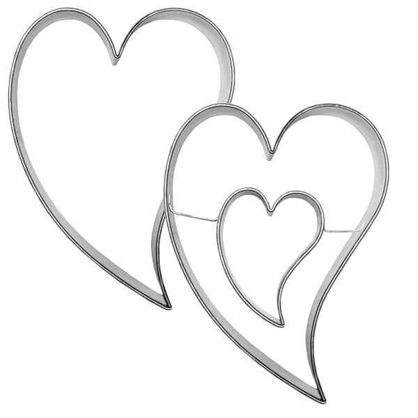 

Foremki do ciastek w zestawie serce z sercem 6,9cm