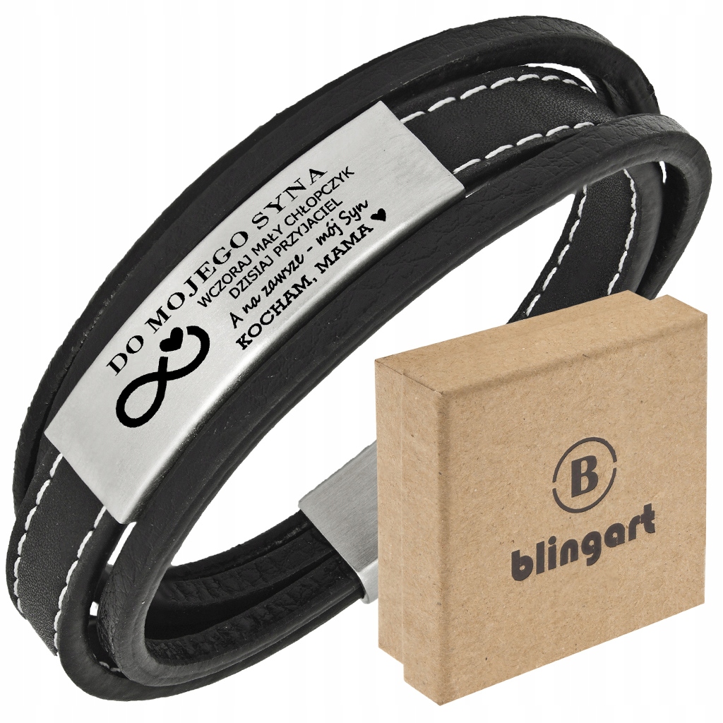 

Bransoletka z Grawerem Dla Syna od Mamy Taty