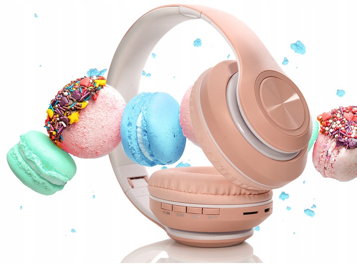 Słuchawki przewodowe/bezprzewodowe MEGA BASS Model Makaroniki