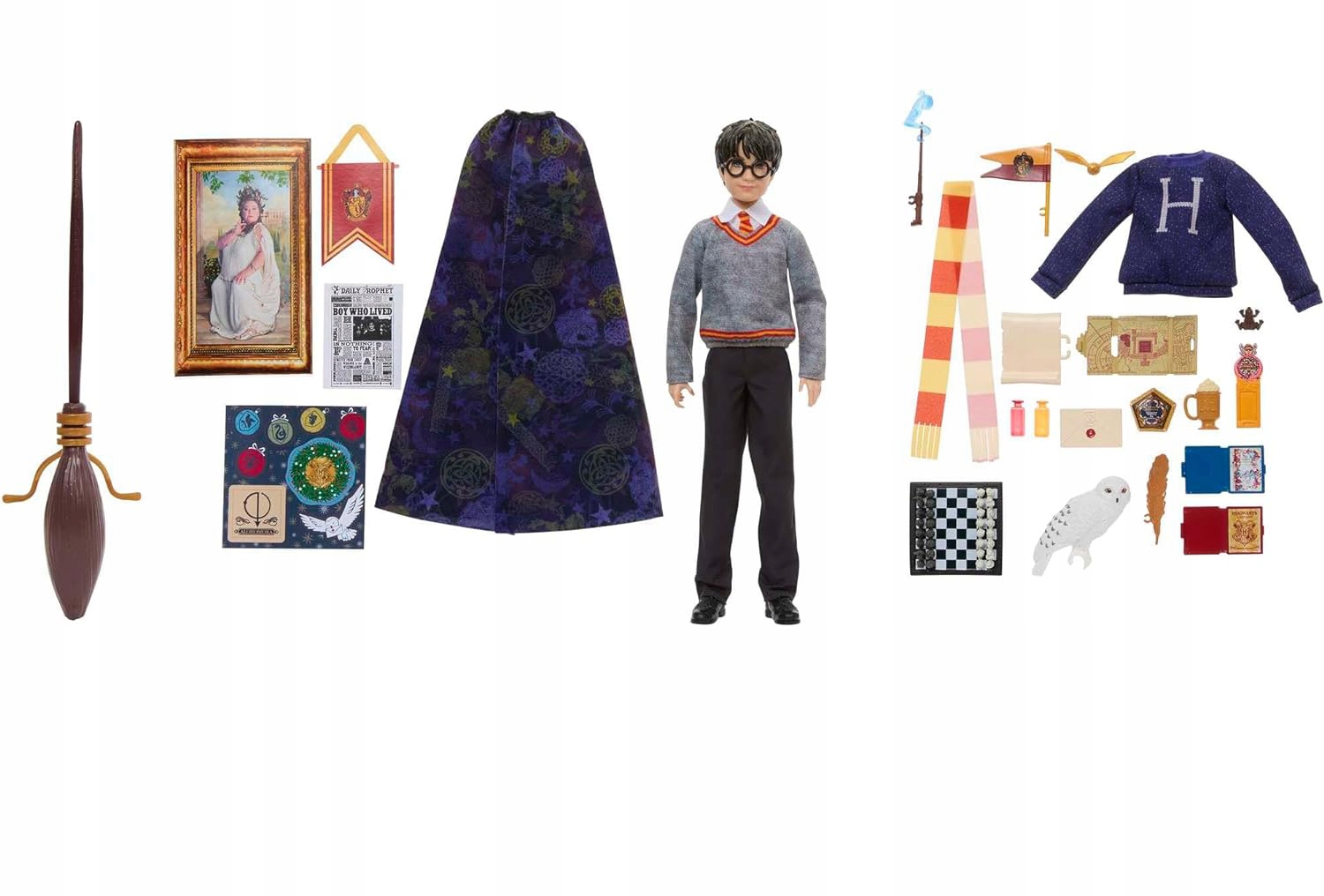 Адвент-календарь Harry Potter Gryffindor, кукла 29 см и аксессуары, от 6 лет — фото 2