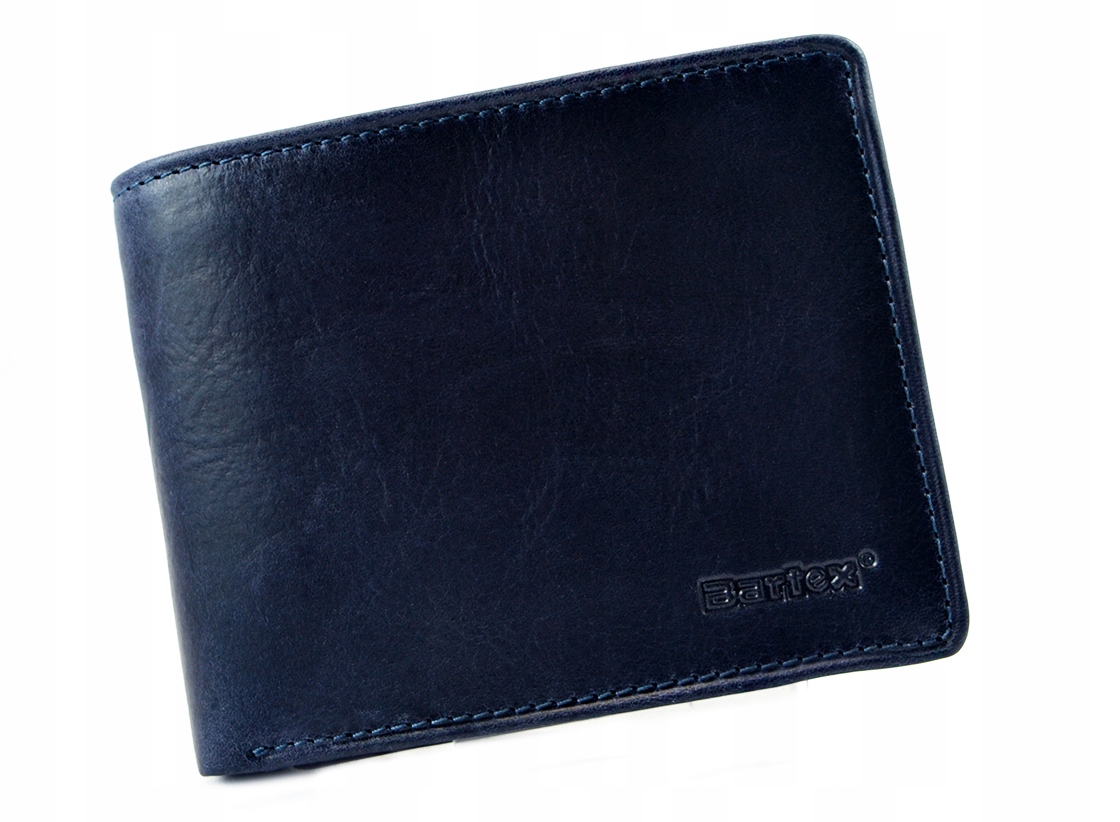 Bartex 1096M-ID pánská kožená peněženka námořnická modrá Rfid Travel