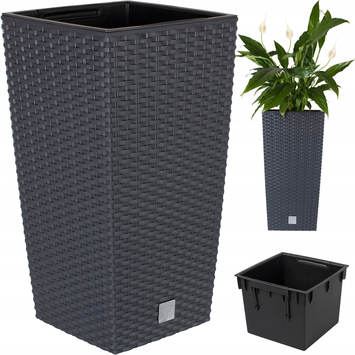 SET 3x POT RATTAN ANTHRACITE POT + INSERT Gamintojo kodas DRTS225-S433