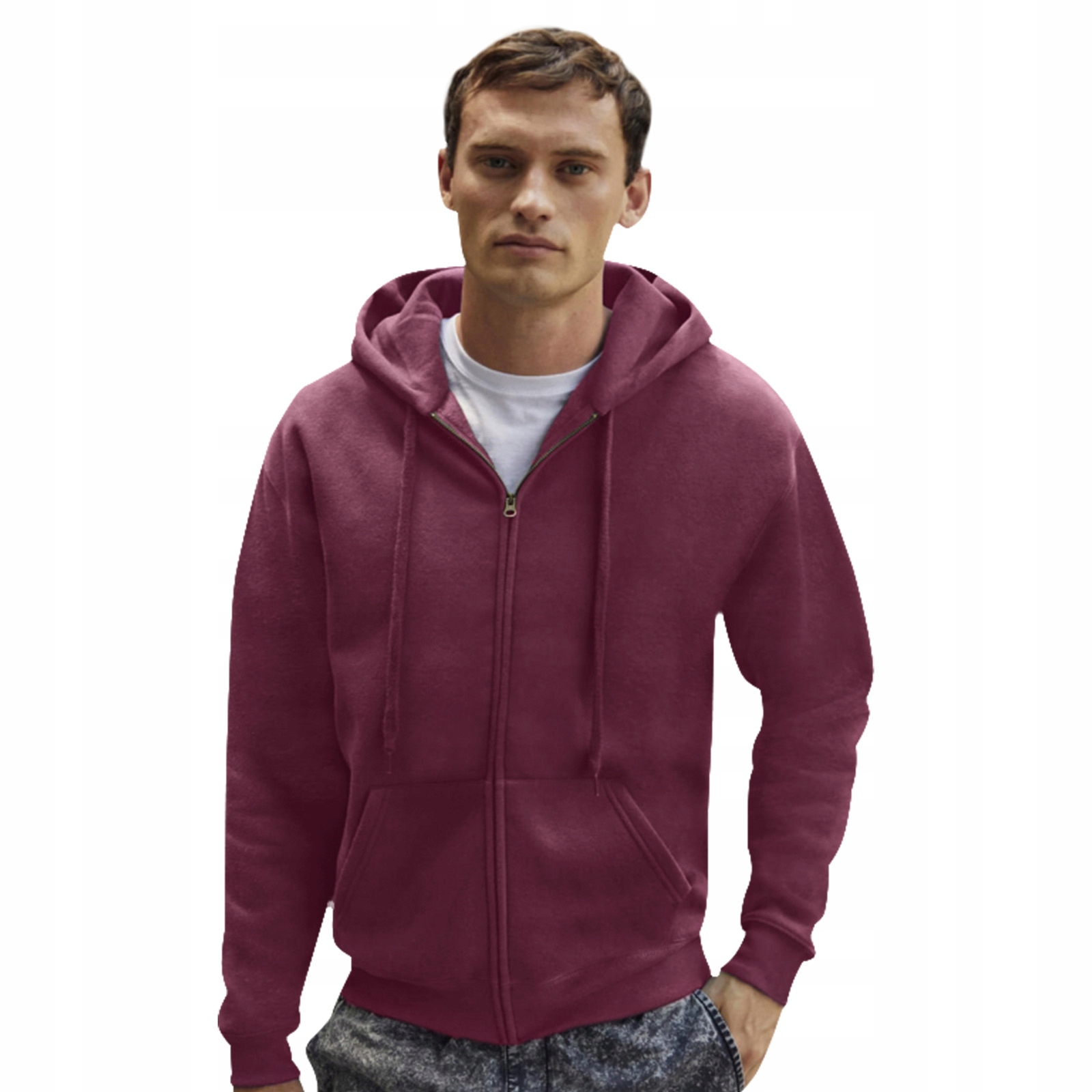 

Męska bluza z kapturem Fruit Premium burgund XL
